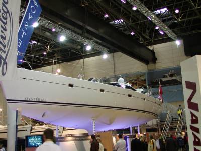 The Oyster 655 at the Dusseldorf boat show