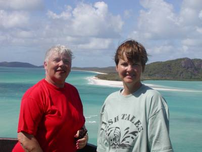 Nancy and Kathy at Whitehaven Beach overlook