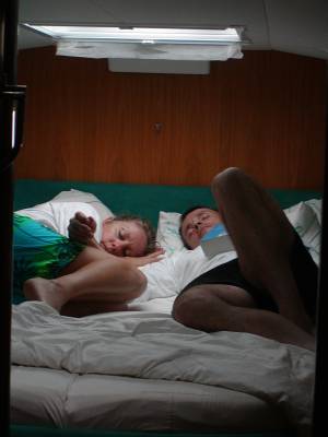 Harry and Shirley Ann relax