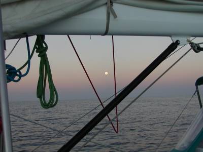 Full moon over the Pacific