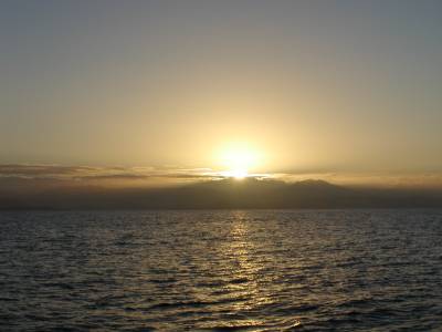 Land Ho! Sunrise on the New Caledonia coast