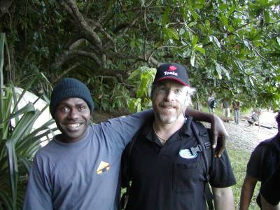 Bradley with Stanley, the chief's son