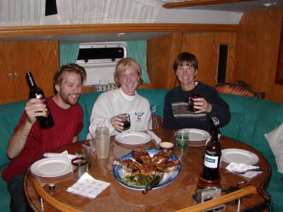 Blake, Darin & Kathy ready for a yellowfin dinner
