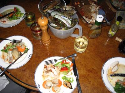 It was a meal to remember - scallops, mussels, and fresh fish