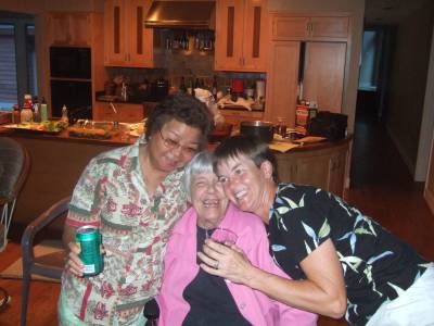 Kathy's stepmother Virginia and mother Barbara at memorial service for Jack