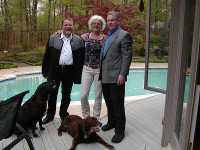 Erwin, Uli and Bradley with Jordan and Mocha