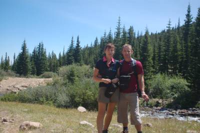John and Leanne stop for a photo op