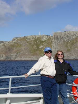 Evans and Beth at Tasman Island