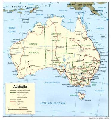 Tasmania is the small island down south 